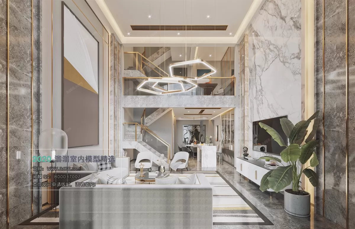 LIVING ROOM - MODERN STYLE - 3D MODELS