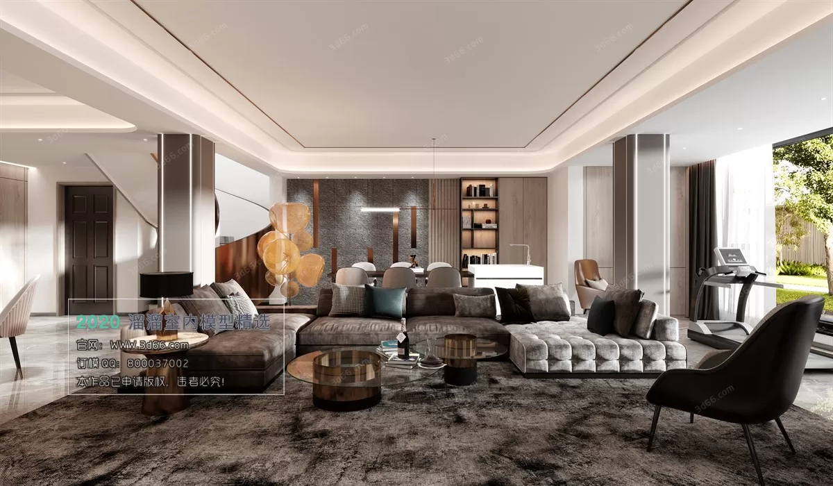 LIVING ROOM - MODERN STYLE - 3D MODELS