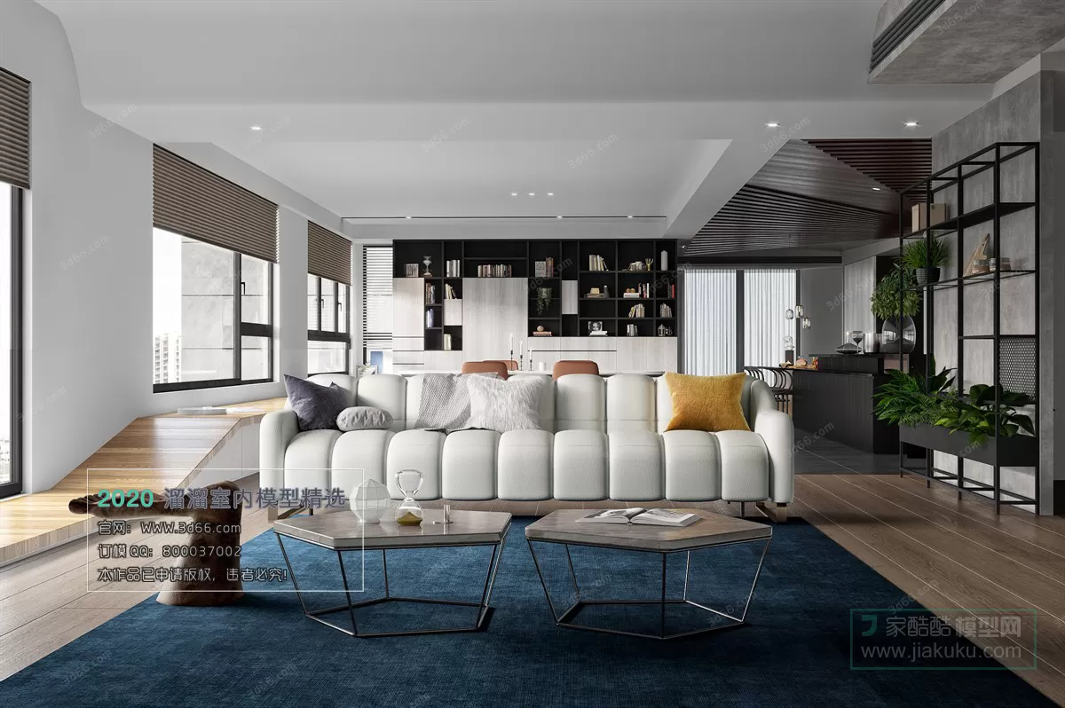 LIVING ROOM - MODERN STYLE - 3D MODELS