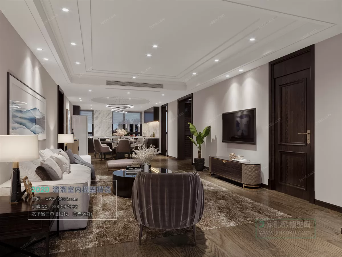 LIVING ROOM - MODERN STYLE - 3D MODELS