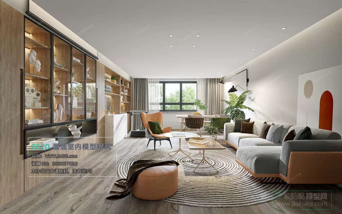 LIVING ROOM - MODERN STYLE - 3D MODELS