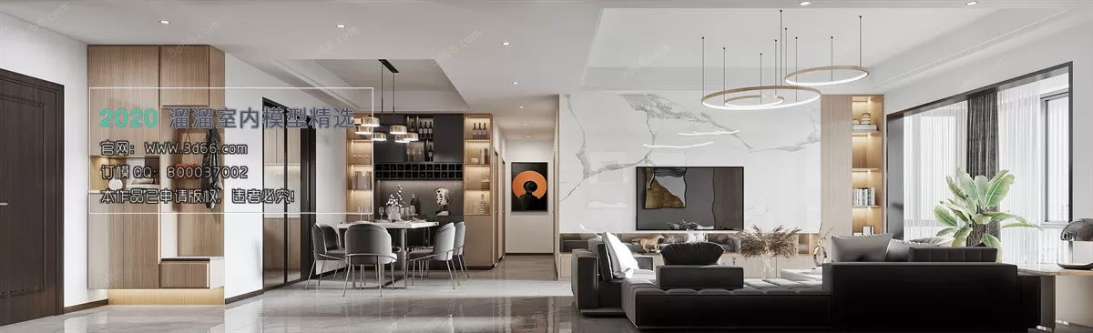 LIVING ROOM - MODERN STYLE - 3D MODELS