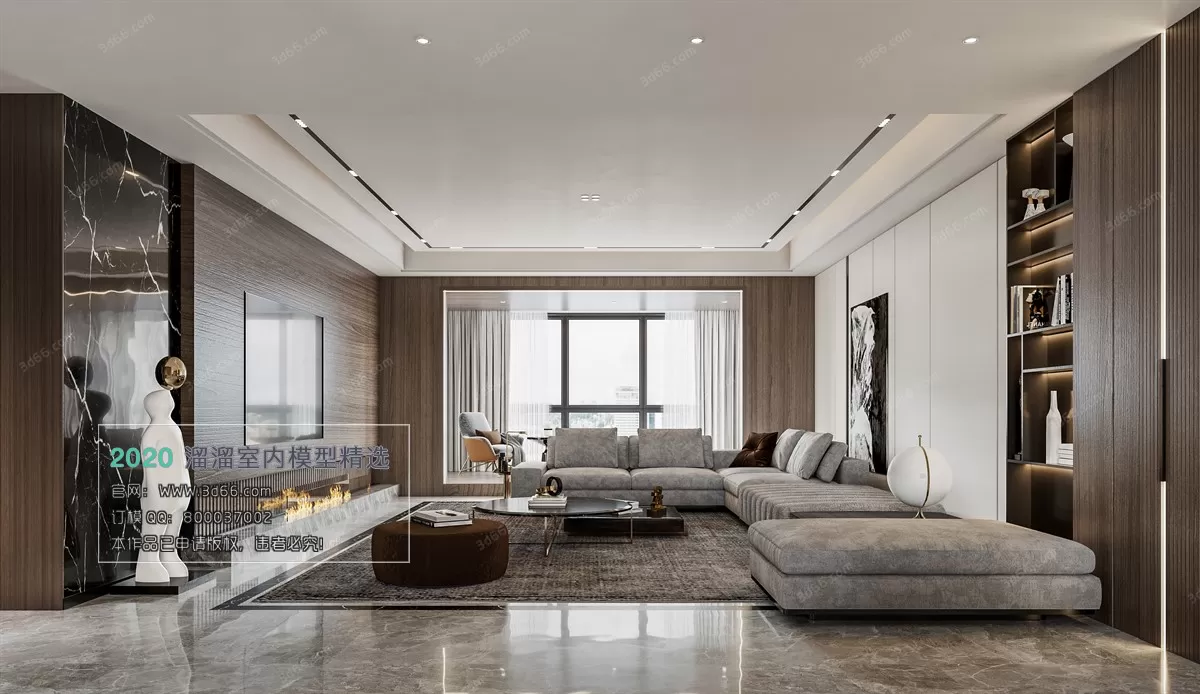 LIVING ROOM - MODERN STYLE - 3D MODELS