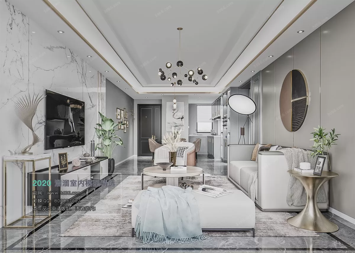 LIVING ROOM - MODERN STYLE - 3D MODELS