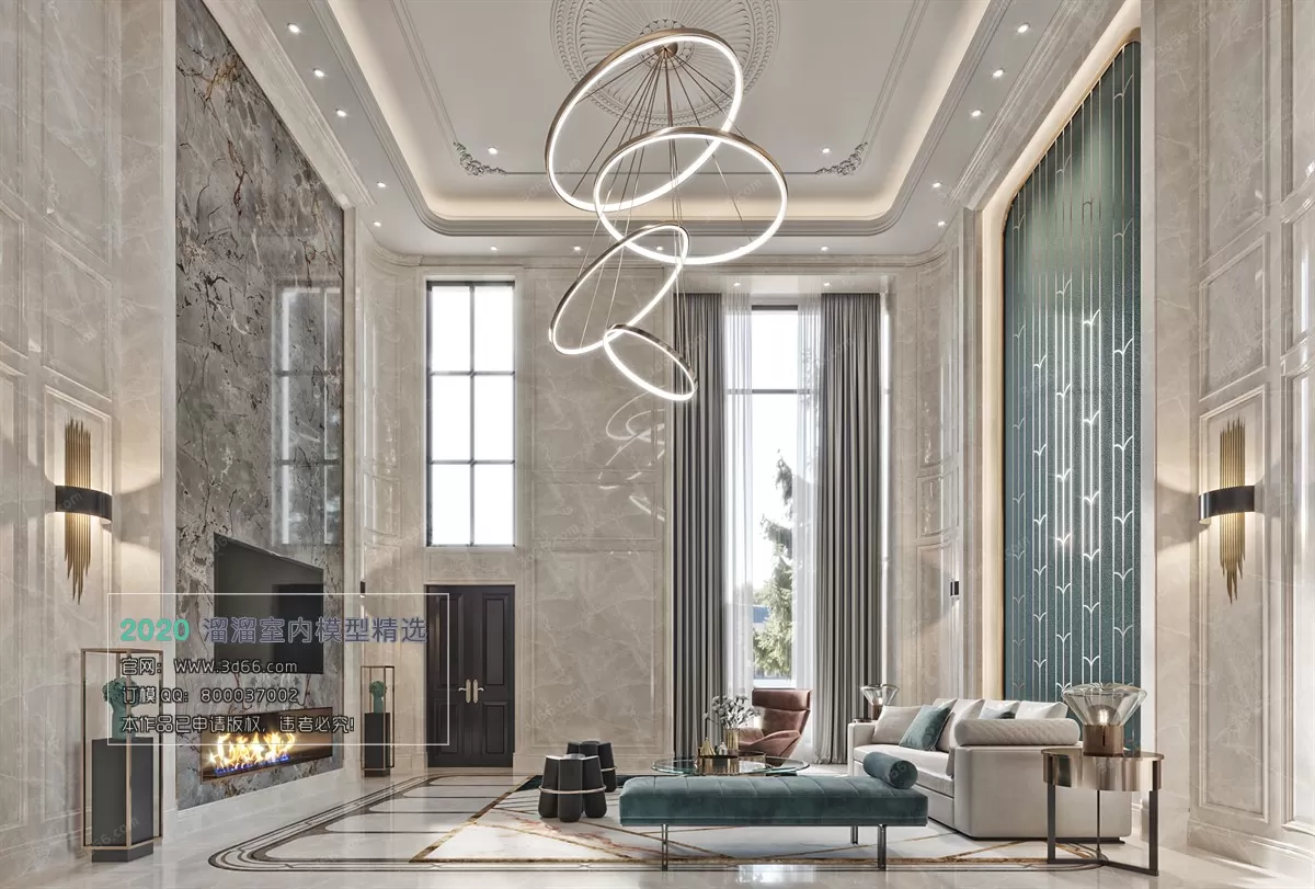 LIVING ROOM - MODERN STYLE - 3D MODELS