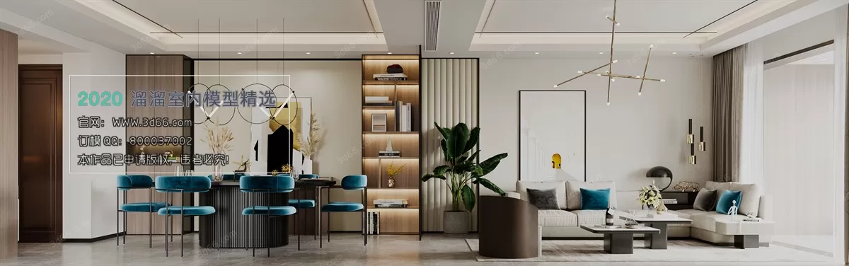 LIVING ROOM - MODERN STYLE - 3D MODELS