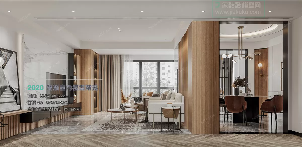 LIVING ROOM - MODERN STYLE - 3D MODELS