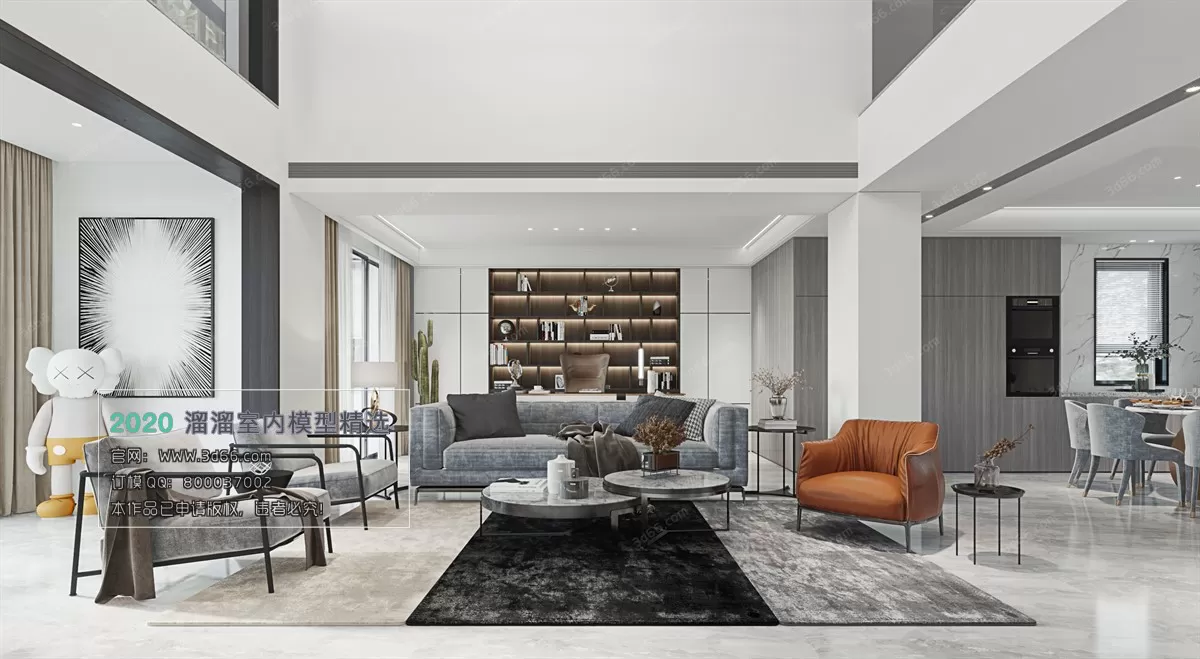 LIVING ROOM - MODERN STYLE - 3D MODELS