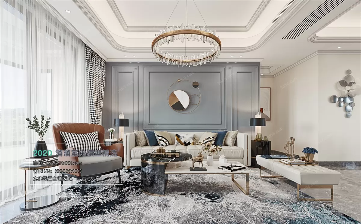 LIVING ROOM - MODERN STYLE - 3D MODELS