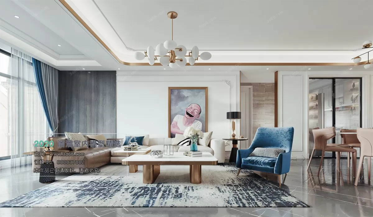 LIVING ROOM - MODERN STYLE - 3D MODELS