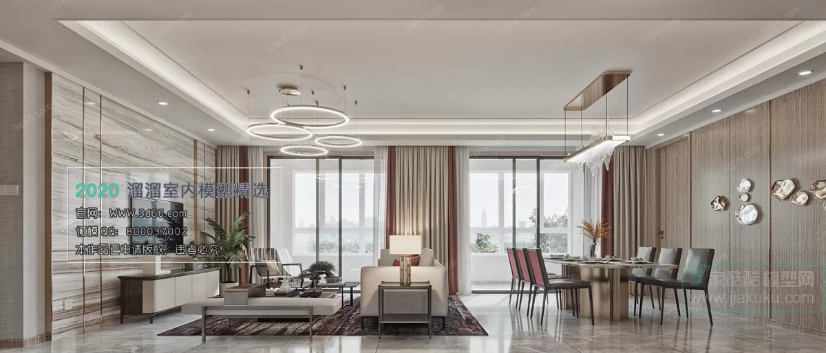 LIVING ROOM - MODERN STYLE - 3D MODELS