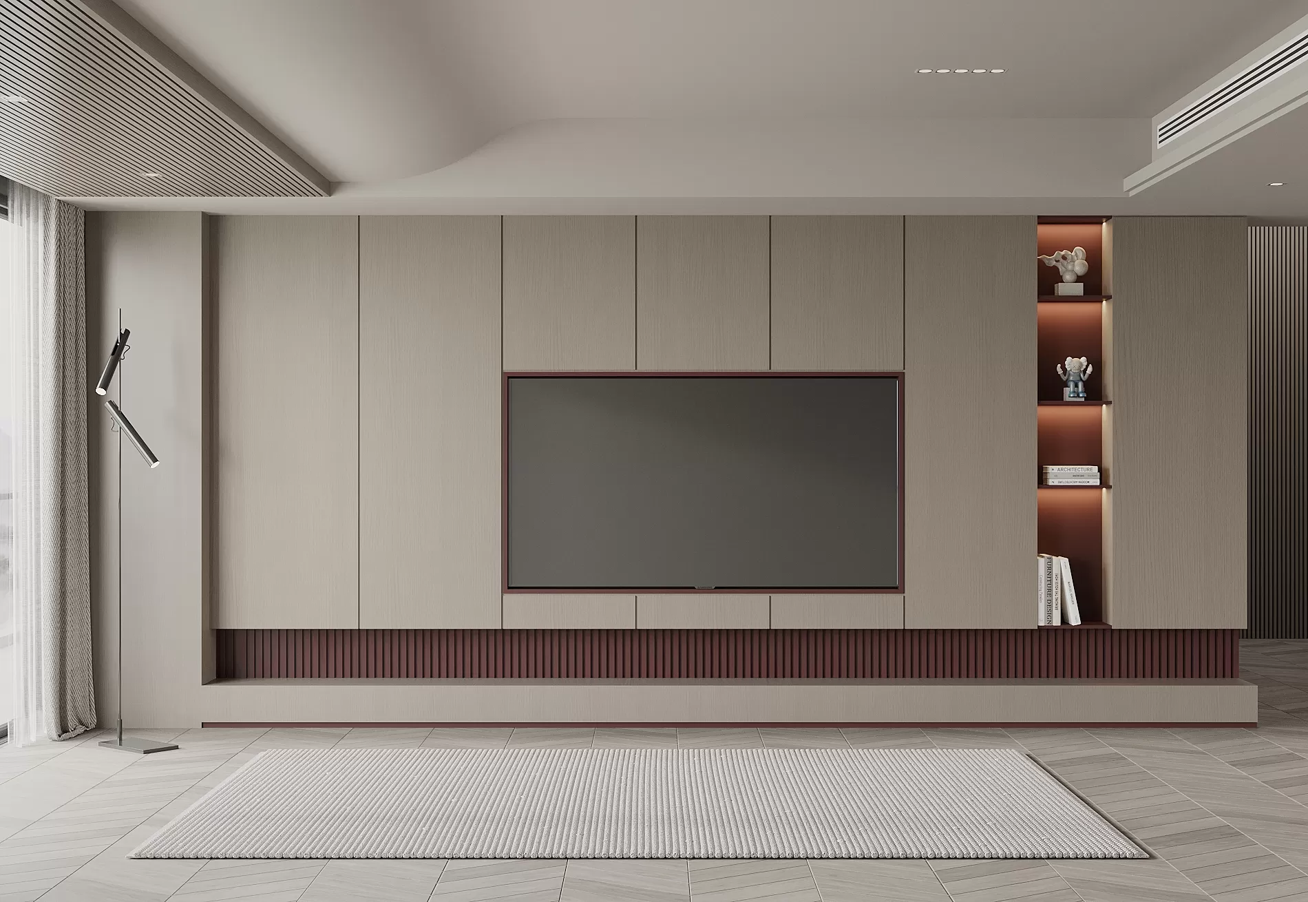 LIVING ROOM - MODERN STYLE - 3D SCENE - 002