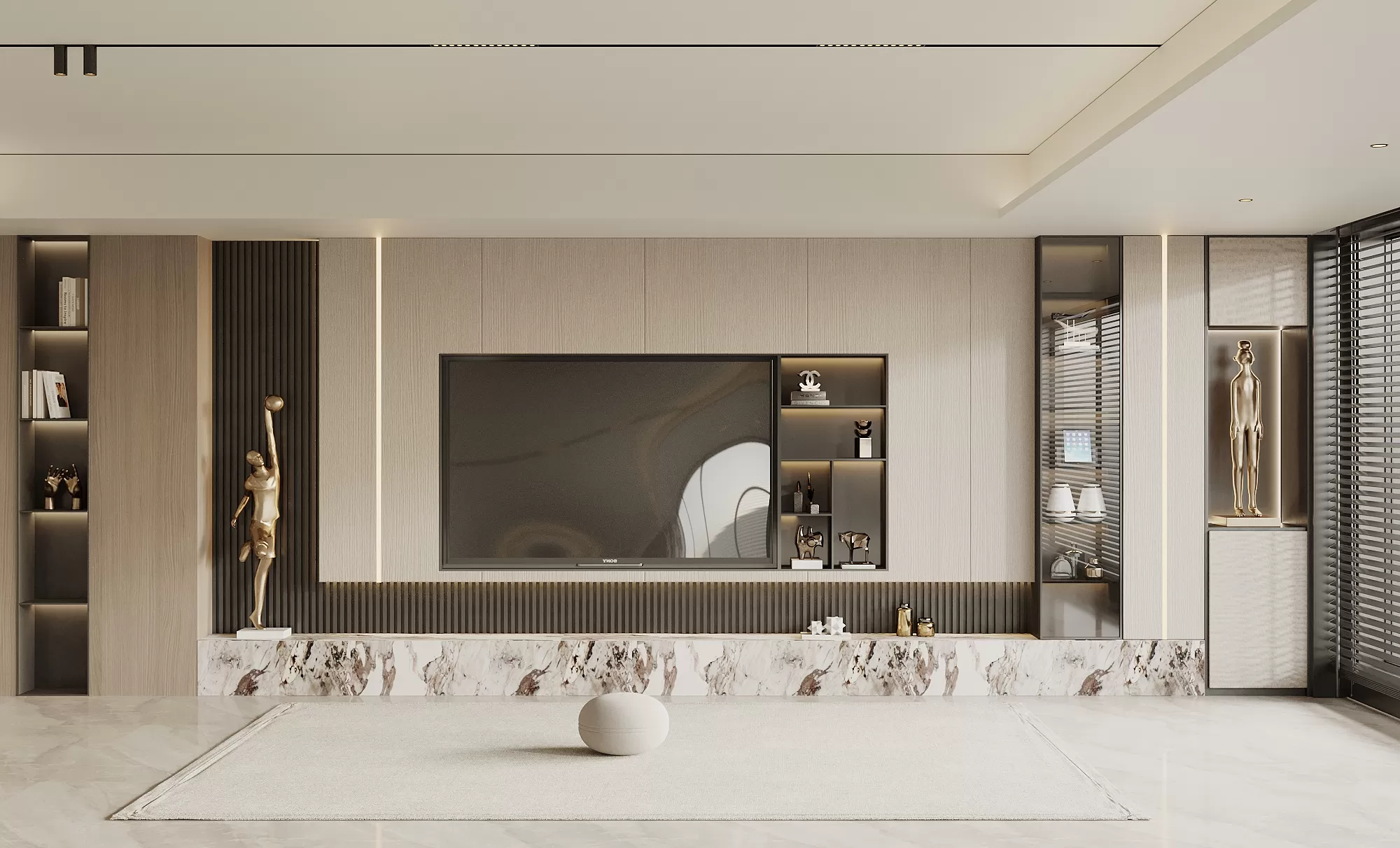 LIVING ROOM - MODERN STYLE - 3D SCENE - 008