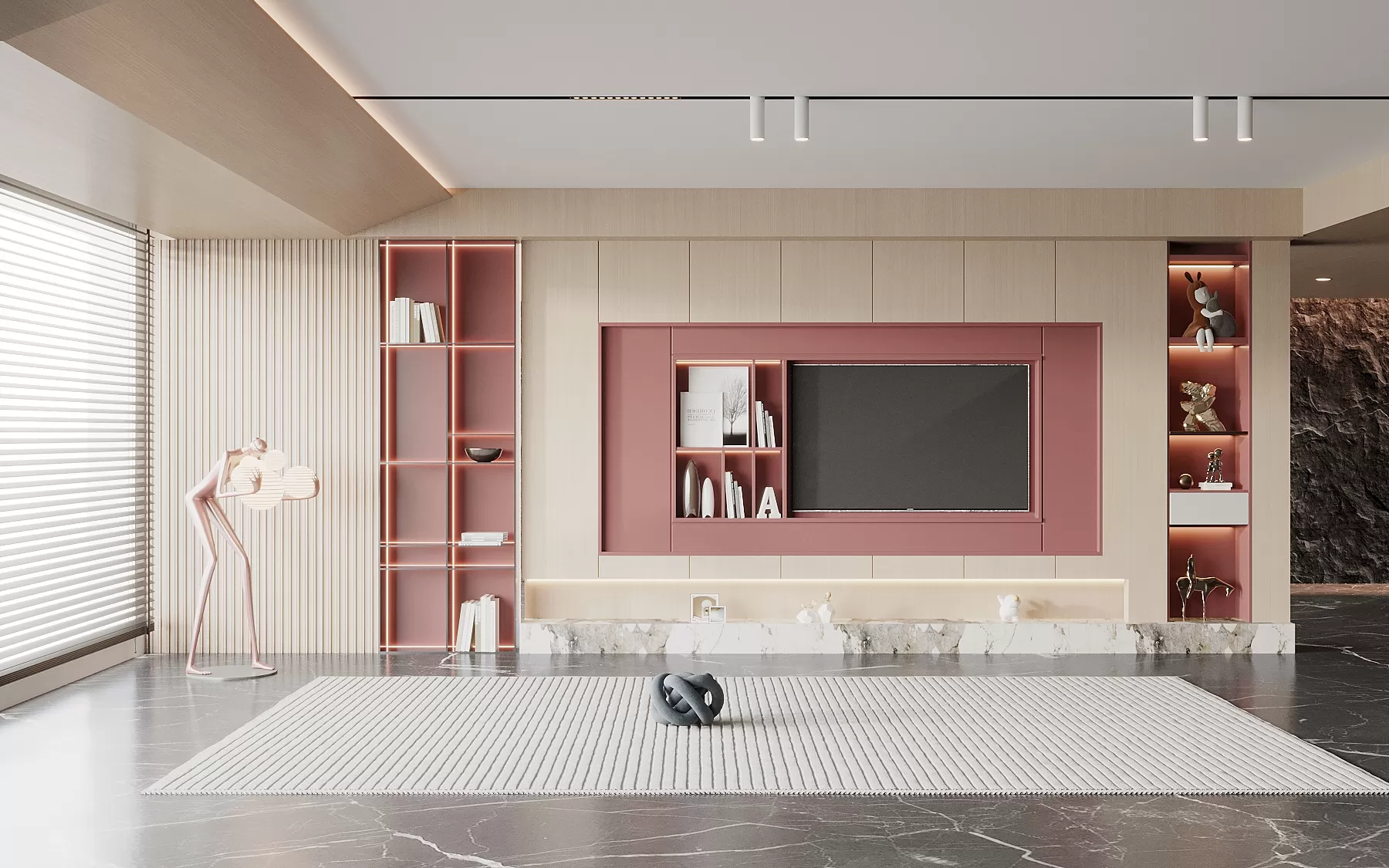 LIVING ROOM - MODERN STYLE - 3D SCENE - 013