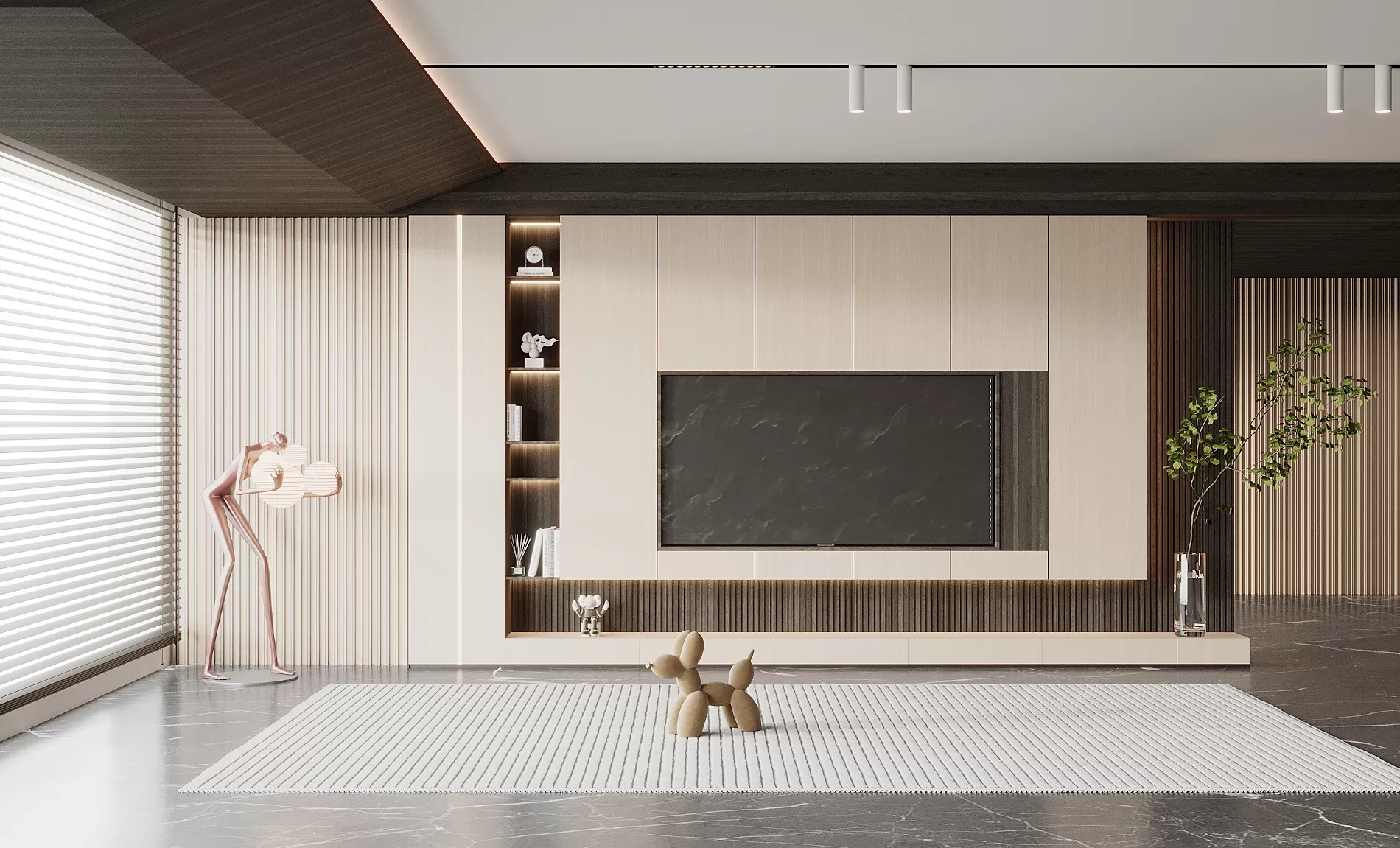 LIVING ROOM - MODERN STYLE - 3D SCENE - 014