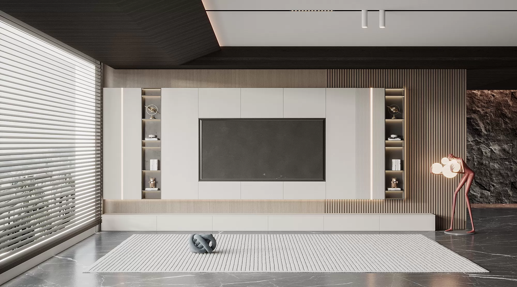 LIVING ROOM - MODERN STYLE - 3D SCENE - 017