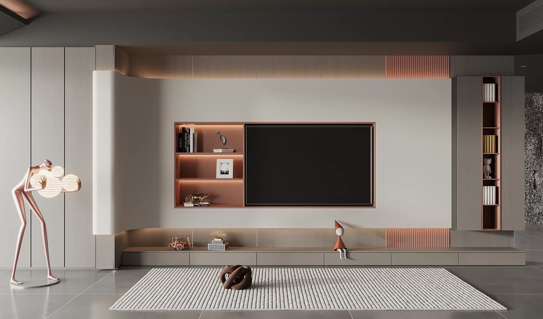 LIVING ROOM - MODERN STYLE - 3D SCENE - 020