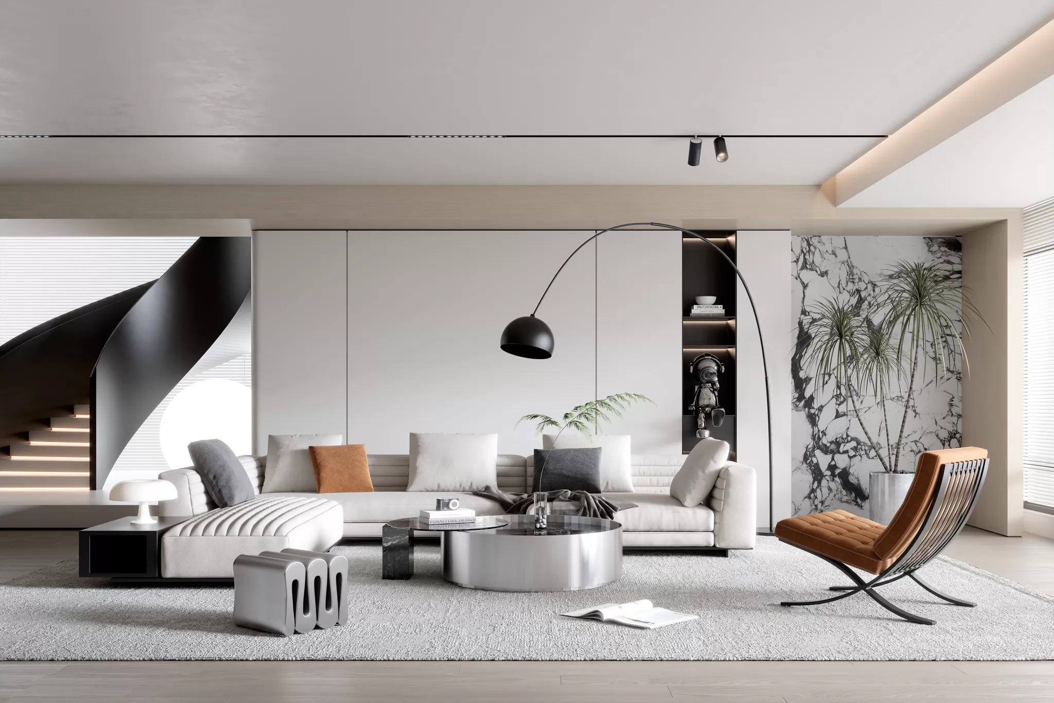 LIVING ROOM - MODERN STYLE - 3D SCENE - 064