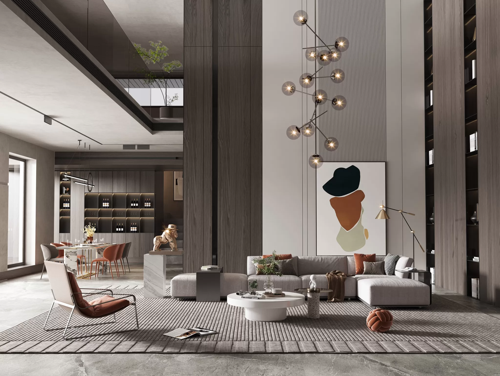 LIVING ROOM - MODERN STYLE - 3D SCENE - 103