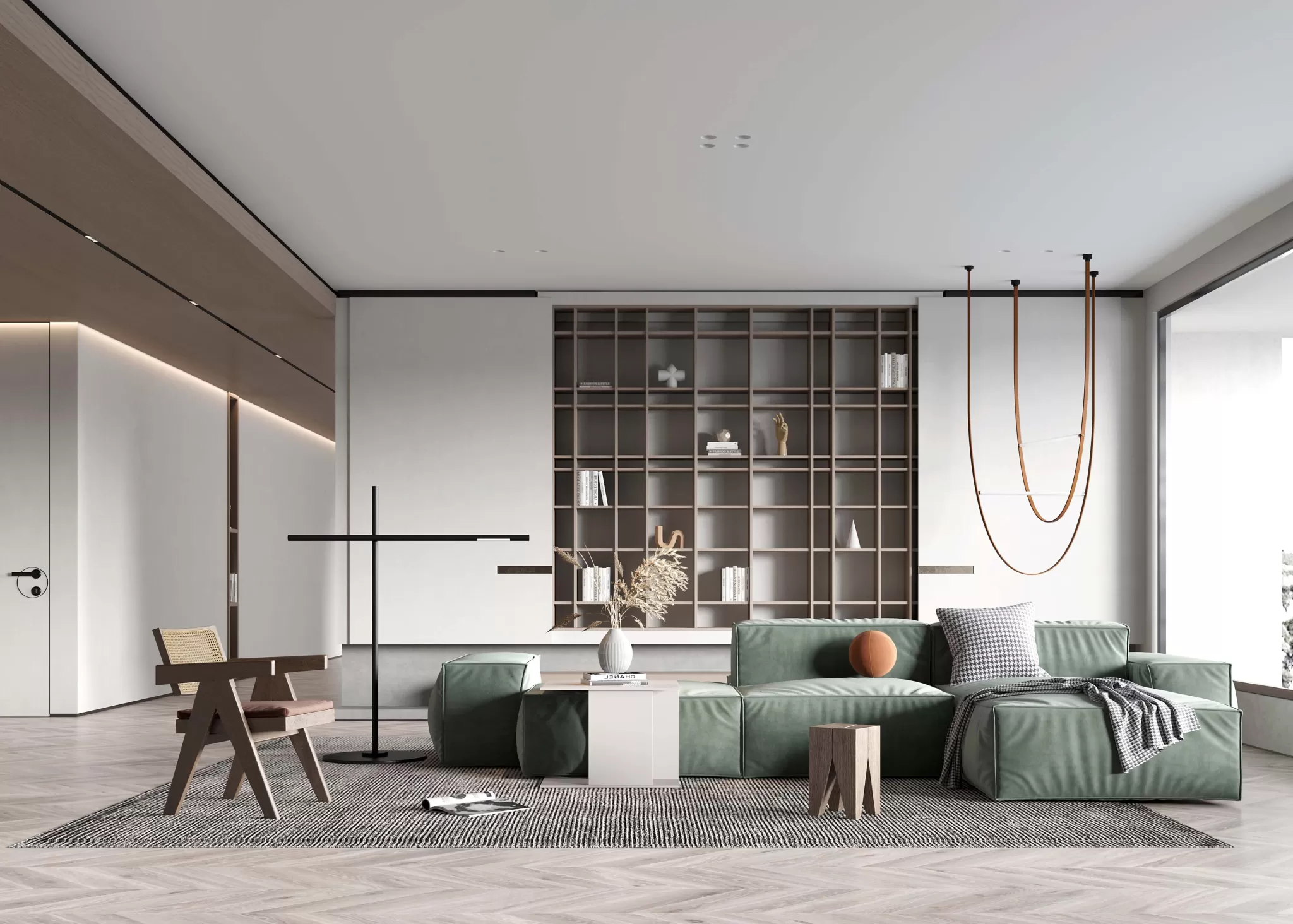 LIVING ROOM - MODERN STYLE - 3D SCENE - 112