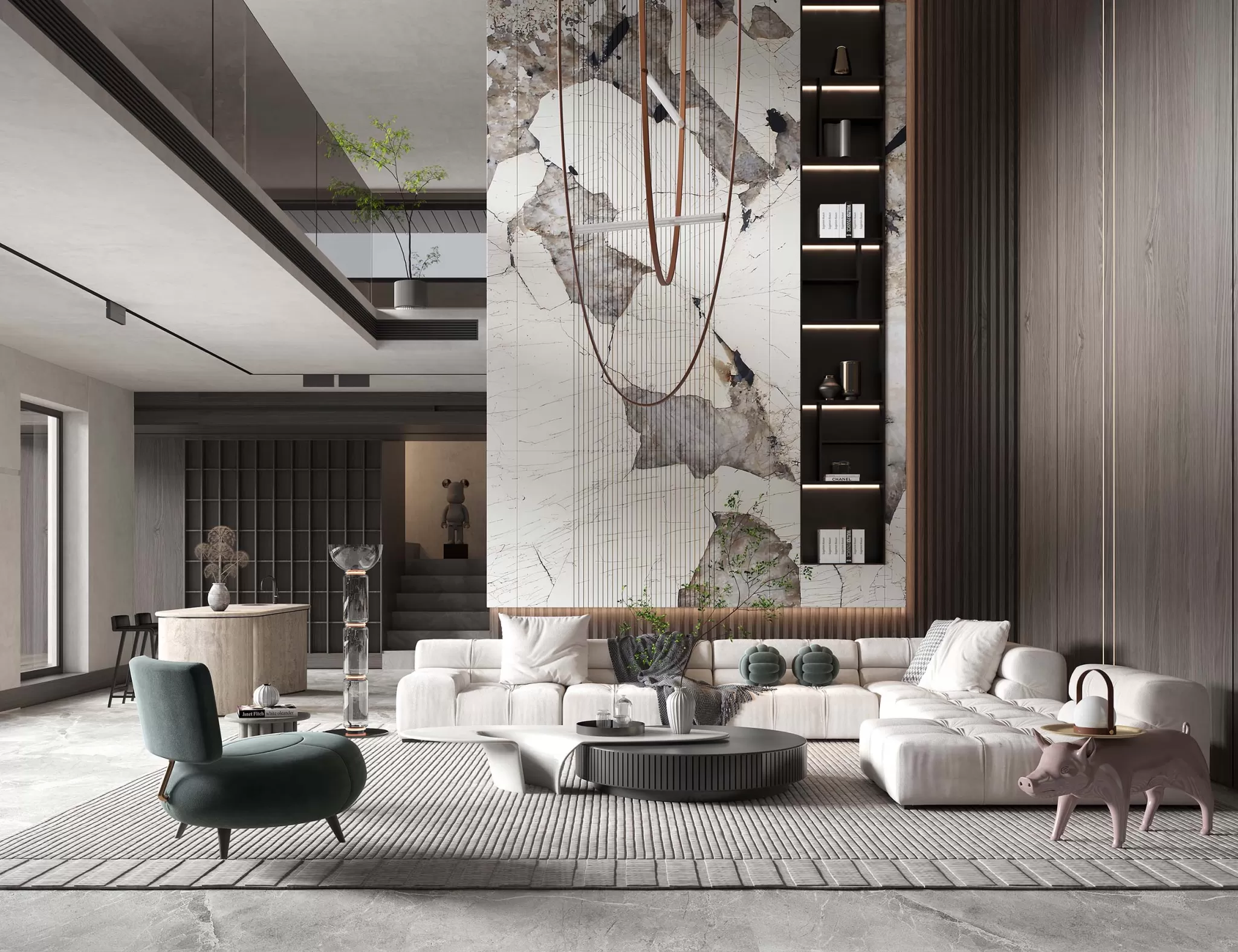 LIVING ROOM - MODERN STYLE - 3D SCENE - 121