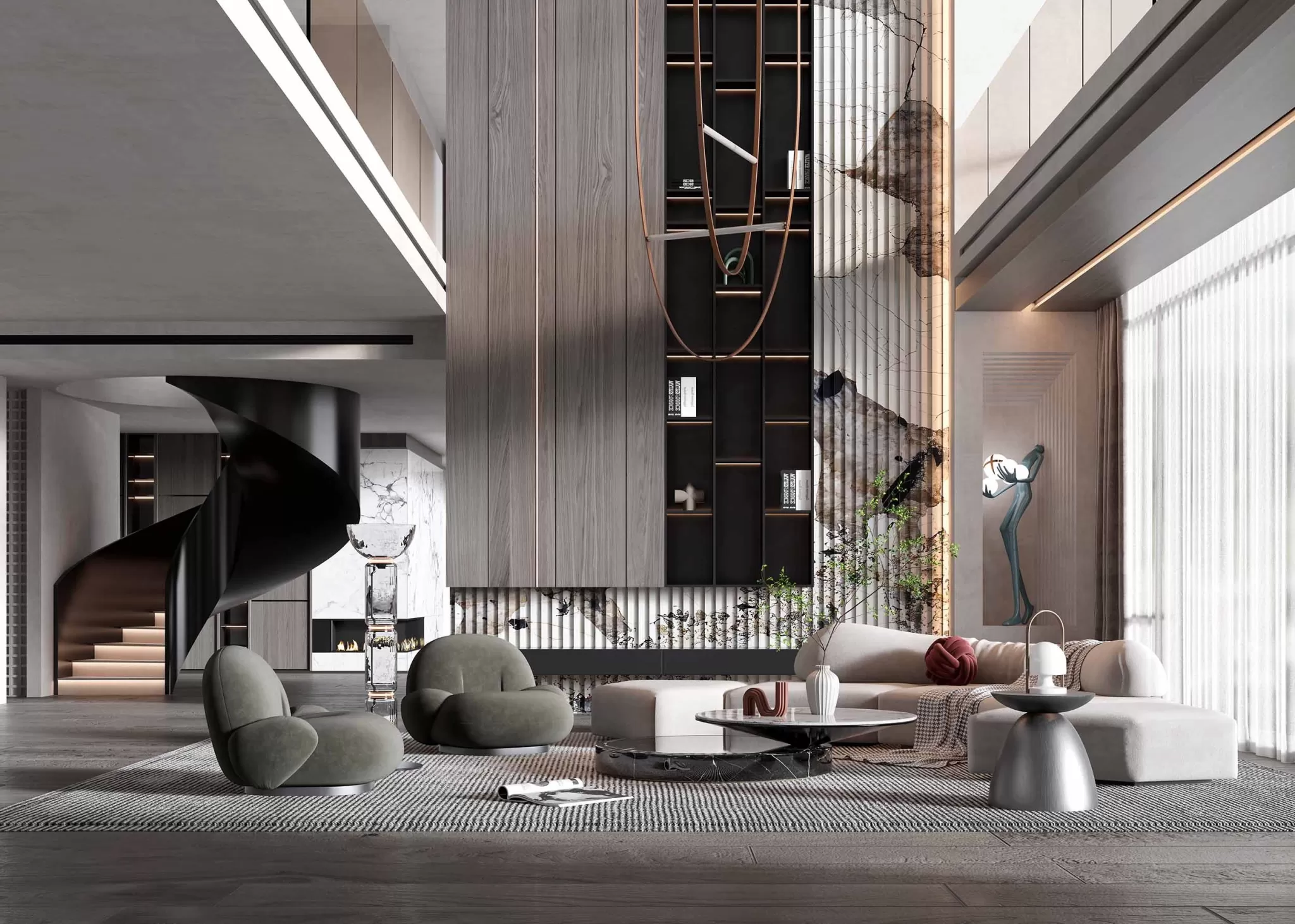 LIVING ROOM - MODERN STYLE - 3D SCENE - 125