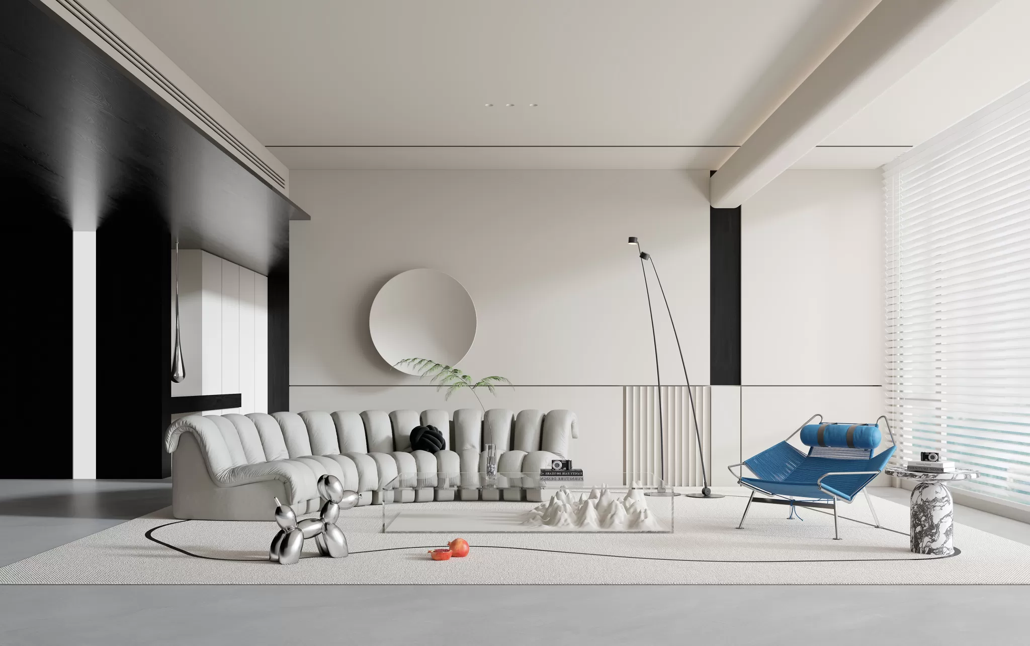 LIVING ROOM - MODERN STYLE - 3D SCENE - 134