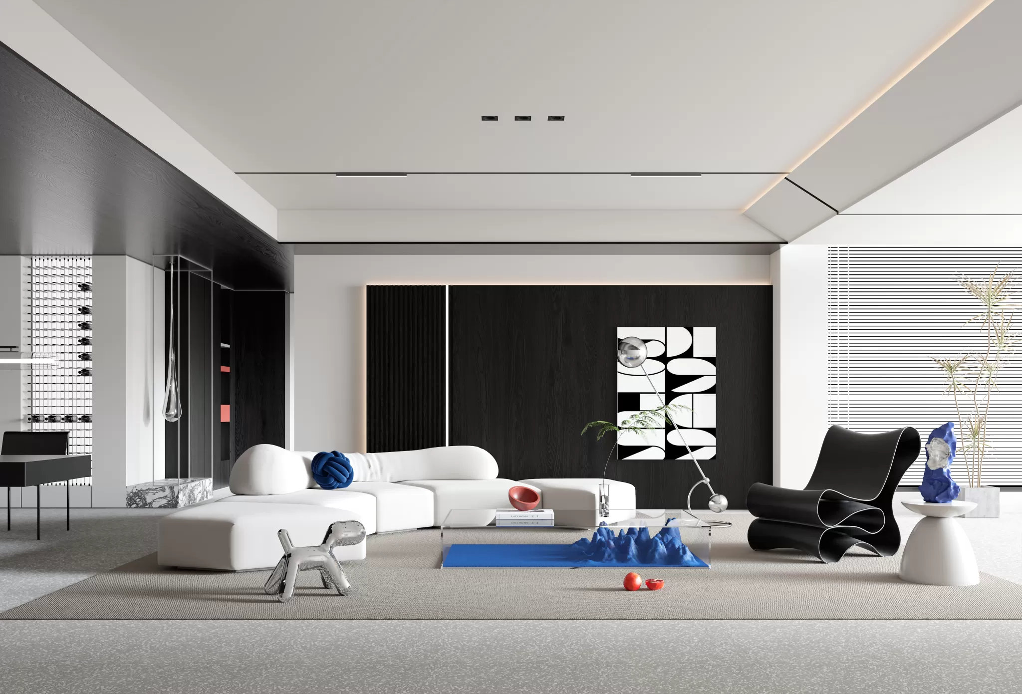 LIVING ROOM - MODERN STYLE - 3D SCENE - 139