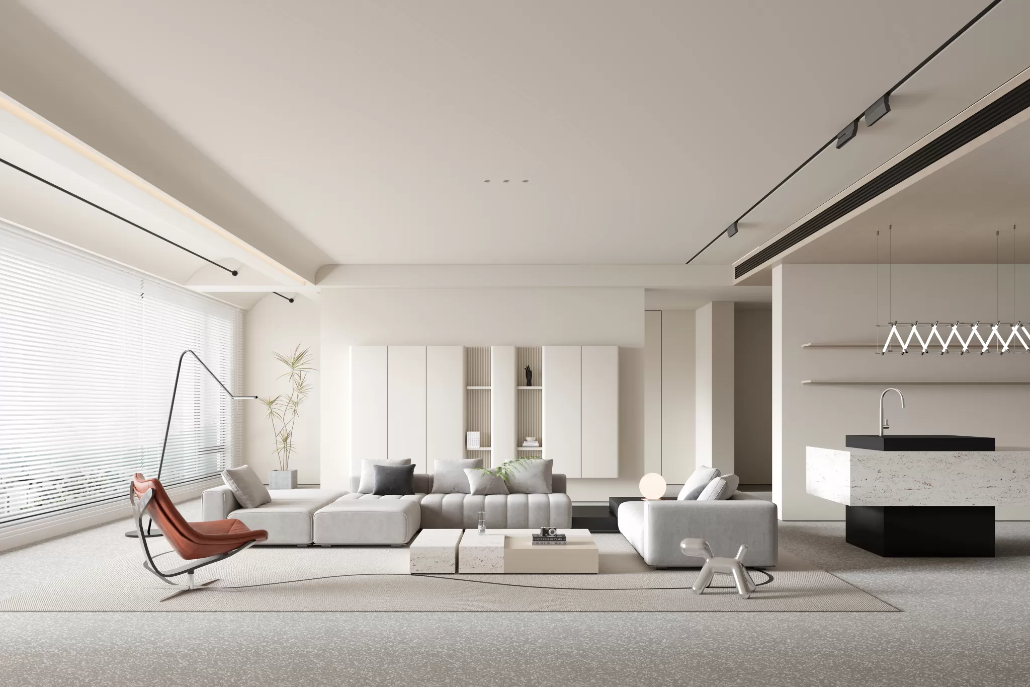 LIVING ROOM - MODERN STYLE - 3D SCENE - 142