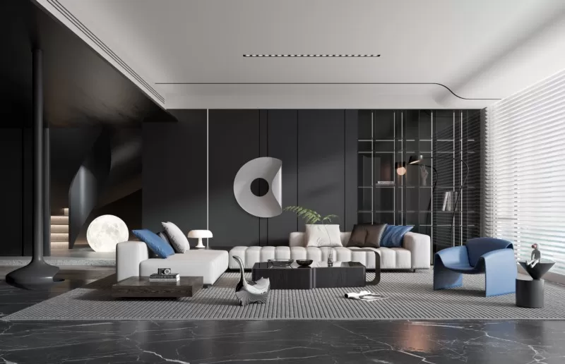 LIVING ROOM - MODERN STYLE - 3D SCENE - 147