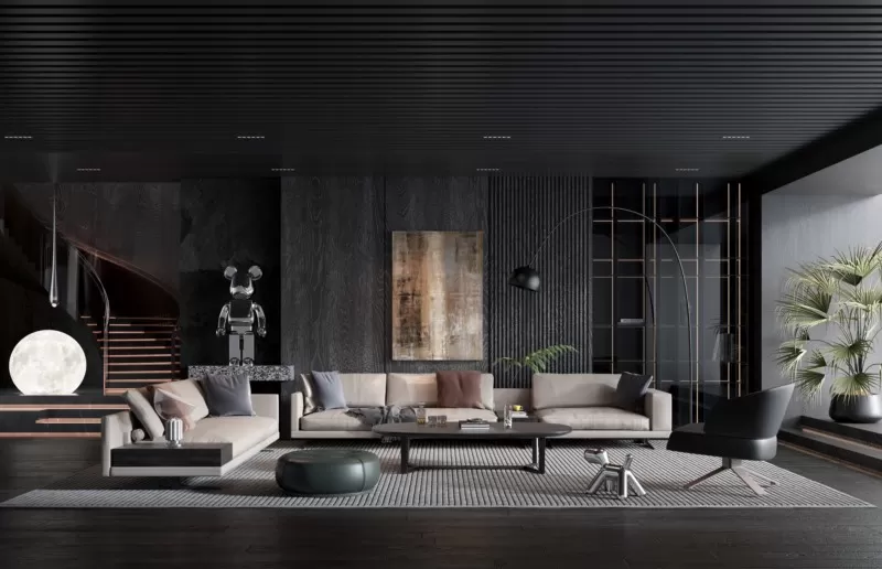 LIVING ROOM - MODERN STYLE - 3D SCENE - 151