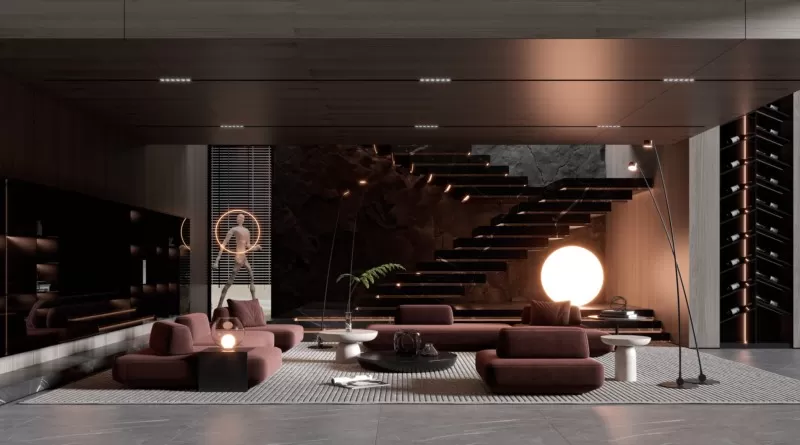 LIVING ROOM - MODERN STYLE - 3D SCENE - 152