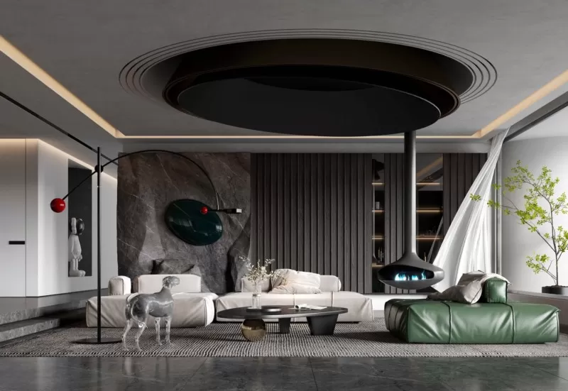 LIVING ROOM - MODERN STYLE - 3D SCENE - 160