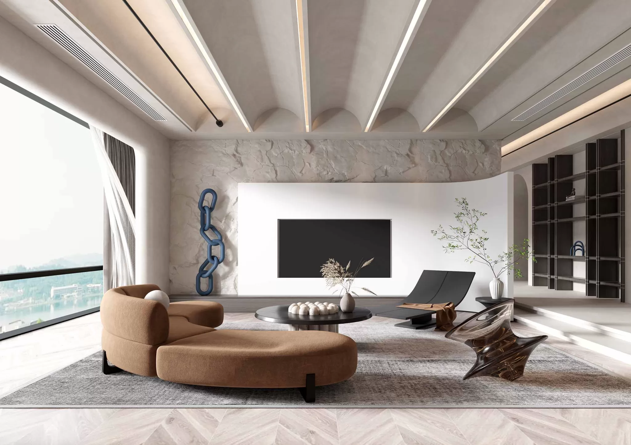 LIVING ROOM - MODERN STYLE - 3D SCENE - 167