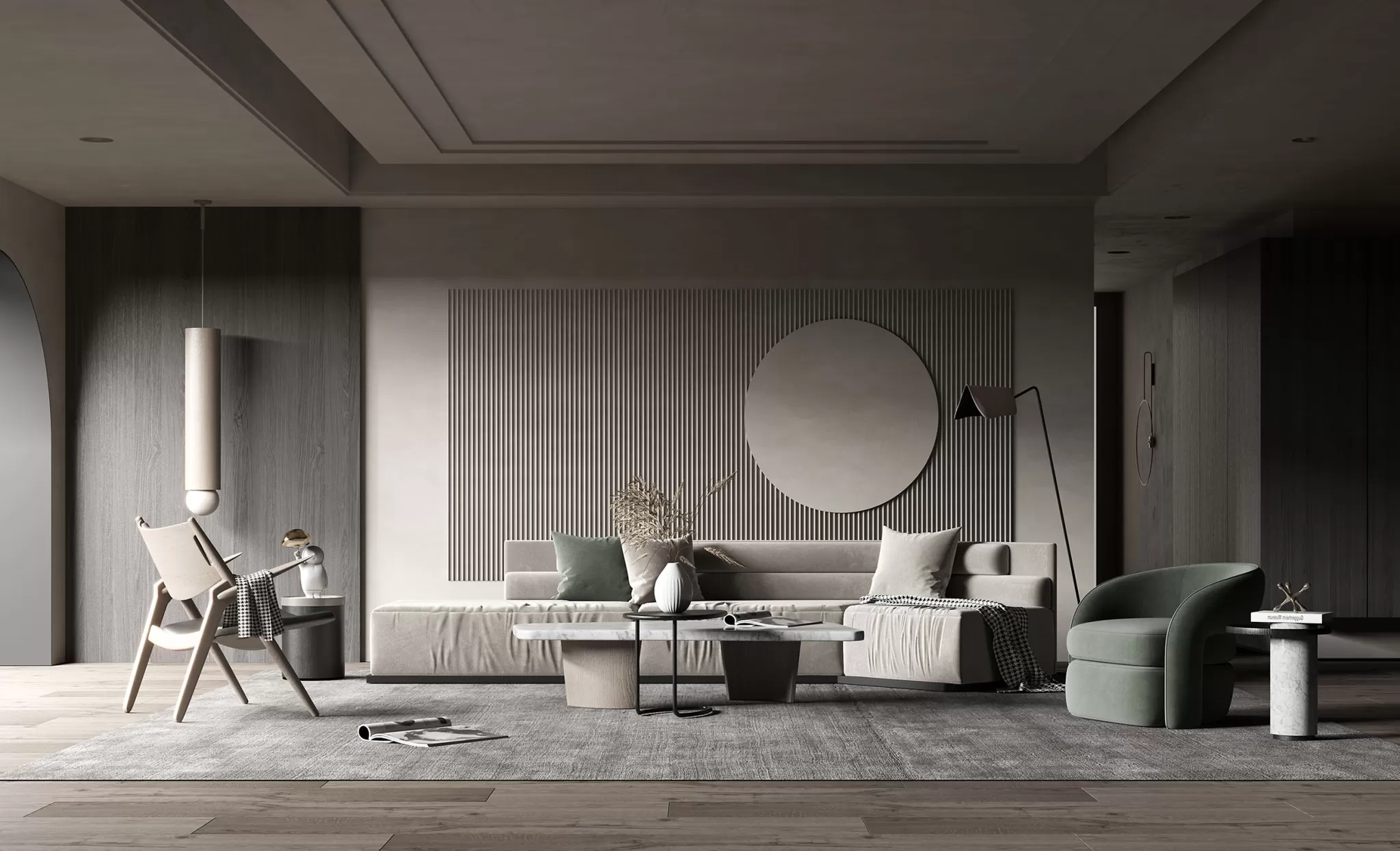 LIVING ROOM - MODERN STYLE - 3D SCENE - 171