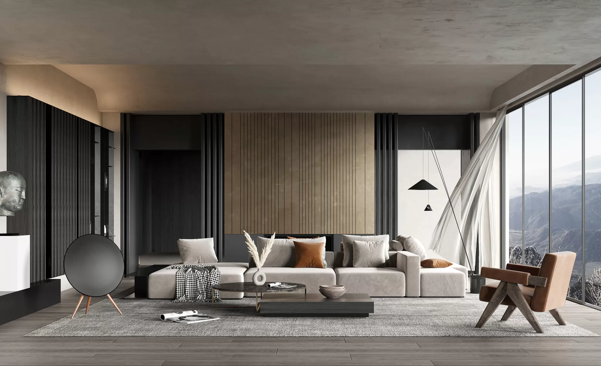 LIVING ROOM - MODERN STYLE - 3D SCENE - 176