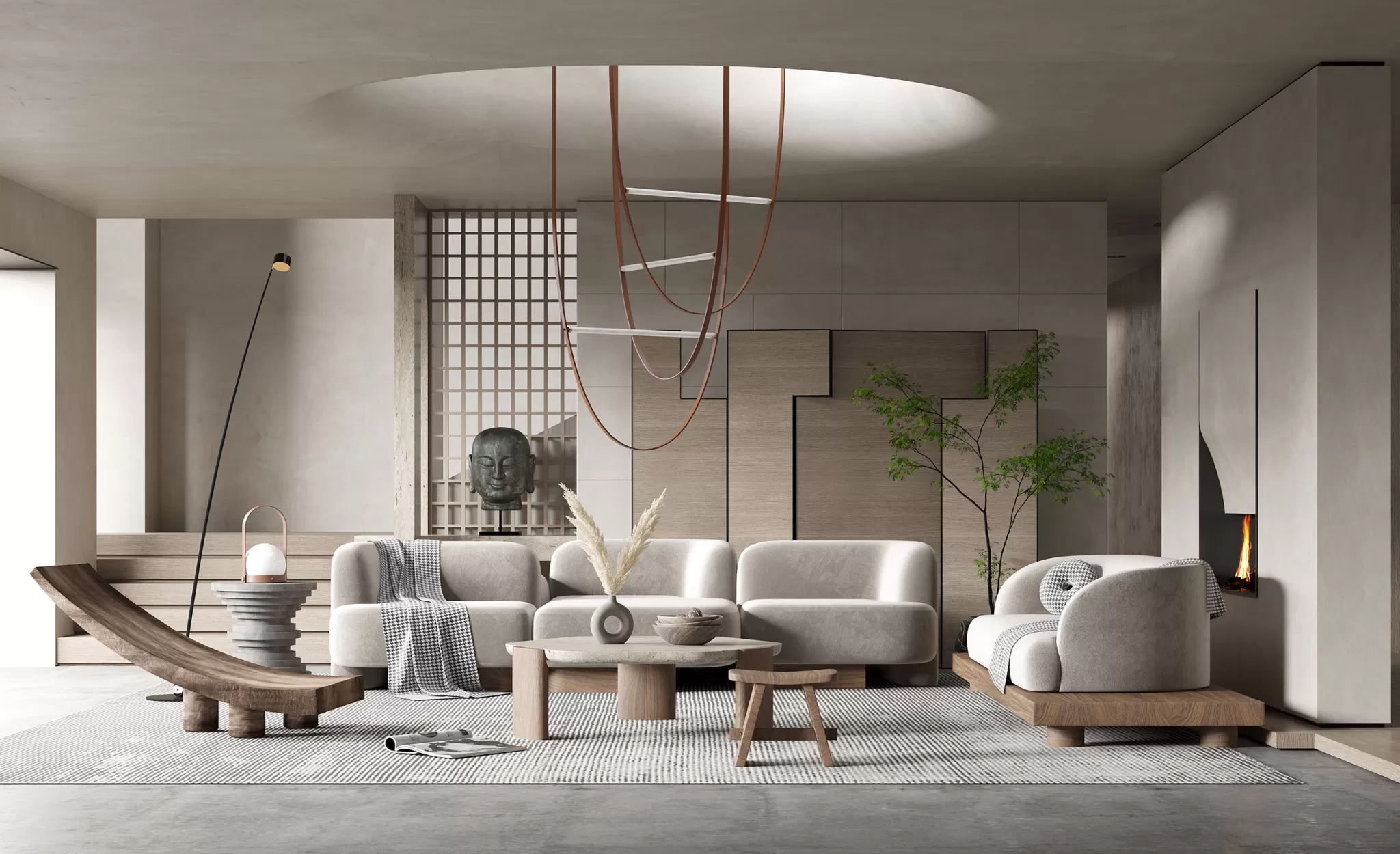 LIVING ROOM - MODERN STYLE - 3D SCENE - 188