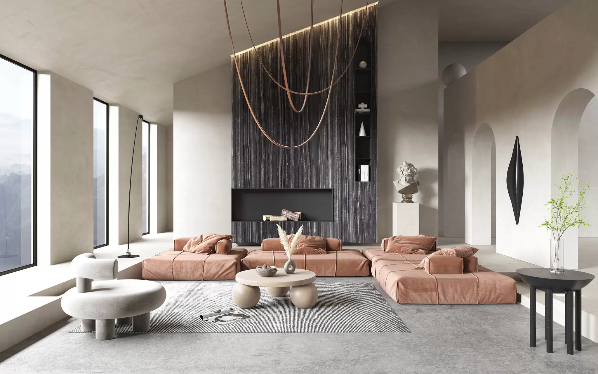 LIVING ROOM - MODERN STYLE - 3D SCENE - 189