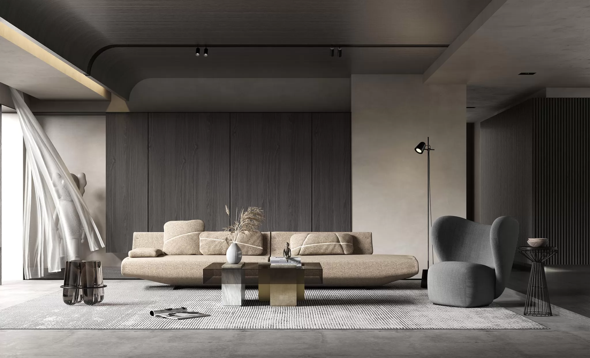 LIVING ROOM - MODERN STYLE - 3D SCENE - 191