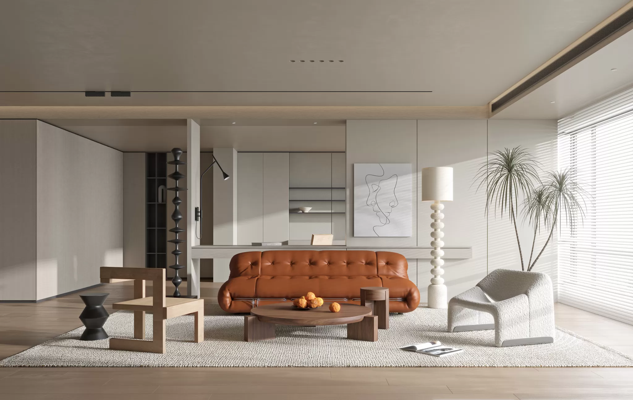 LIVING ROOM - MODERN STYLE - 3D SCENE - 195
