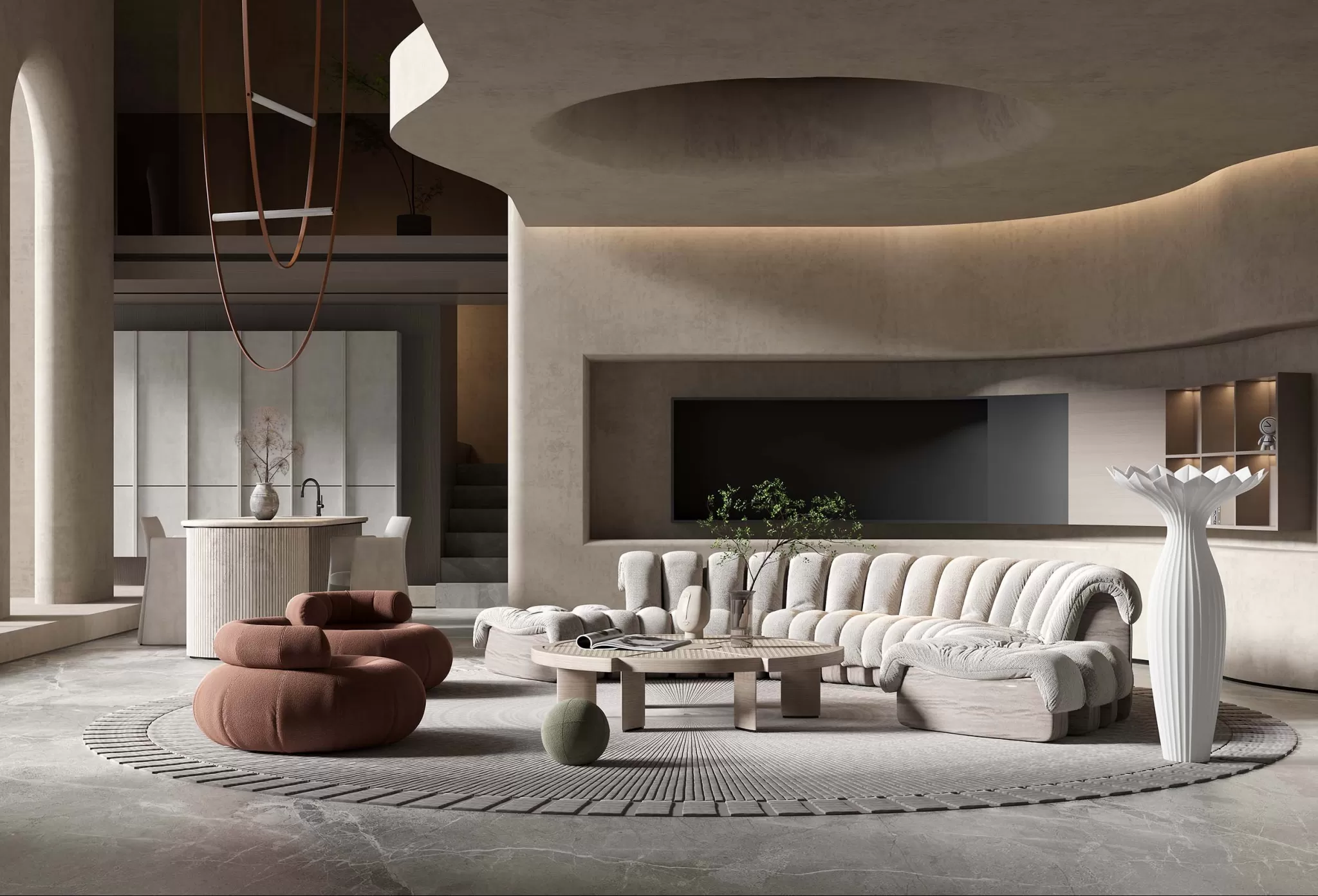 LIVING ROOM - MODERN STYLE - 3D SCENE - 199