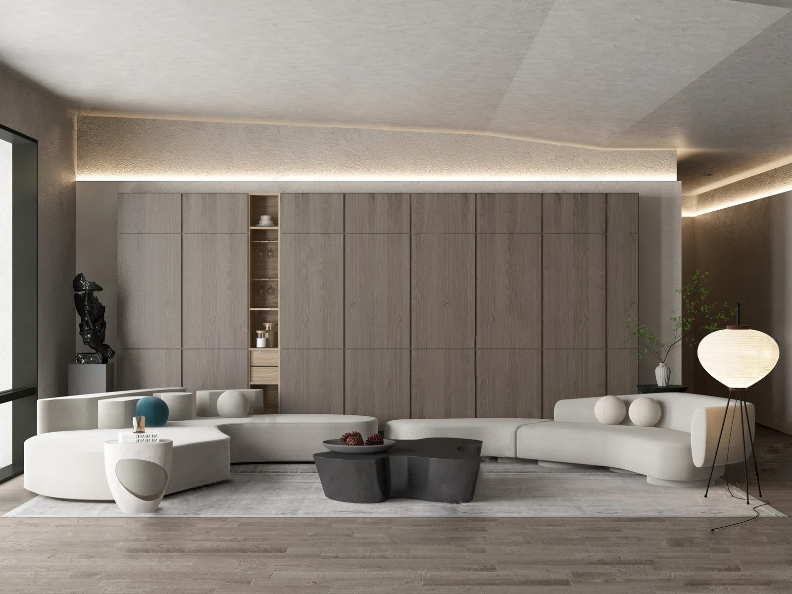 Living Room - Modern Style 3D Scenes - Interior Design - 008