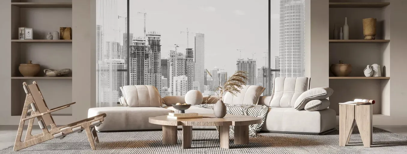 Living Room - Modern Style 3D Scenes - Interior Design - 010