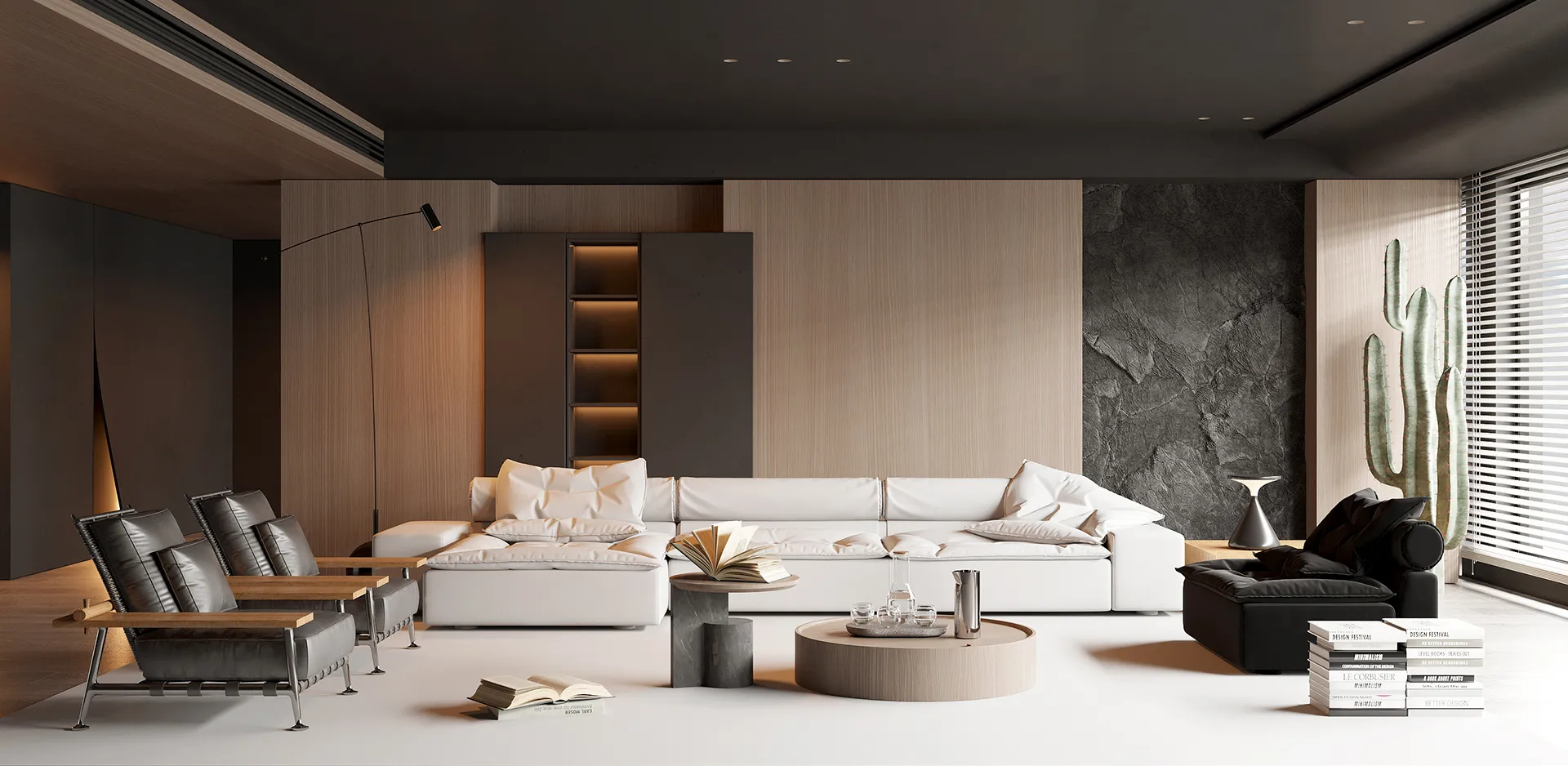 Living Room - Modern Style 3D Scenes - Interior Design - 100