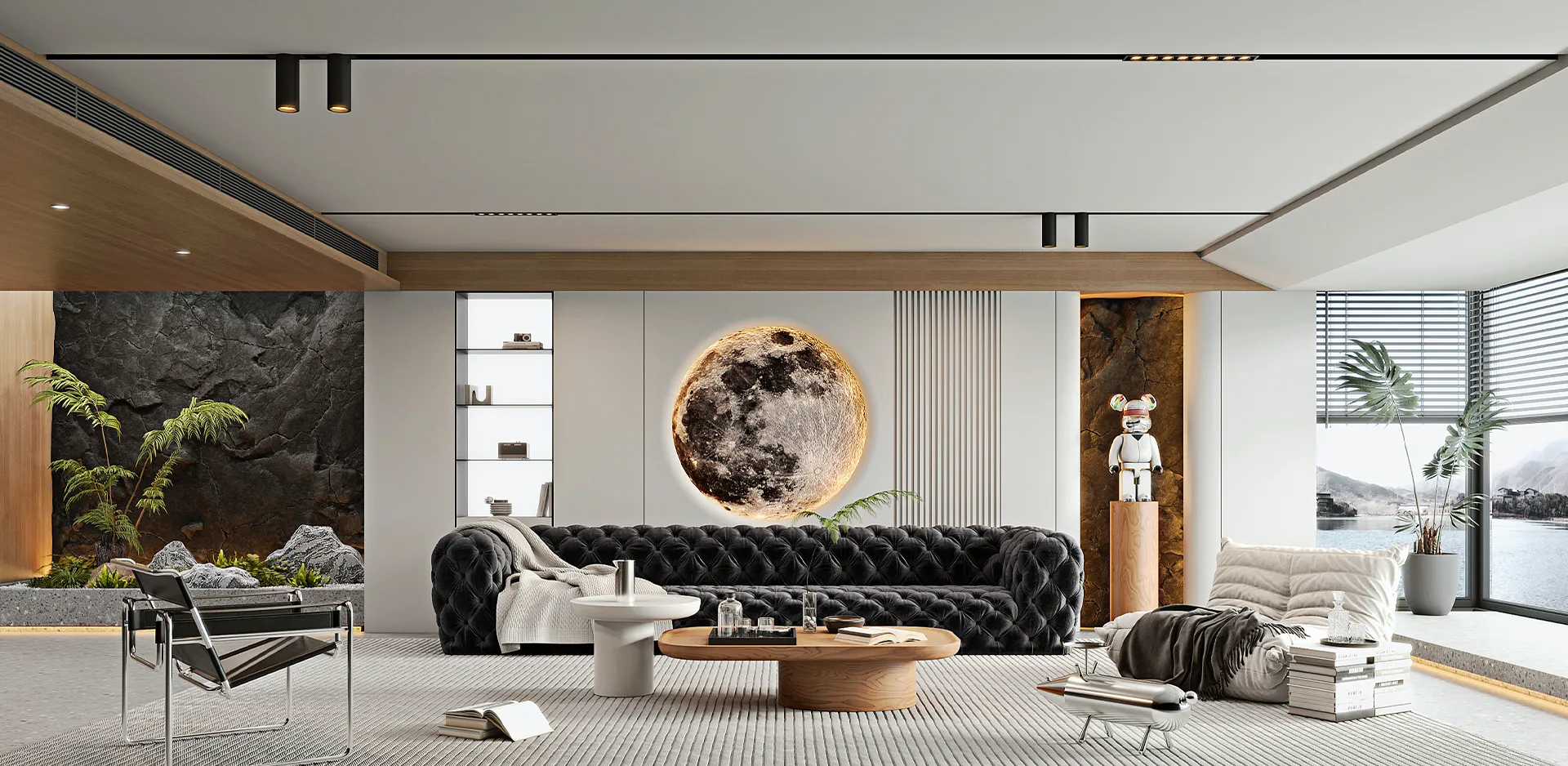 Living Room - Modern Style 3D Scenes - Interior Design - 102