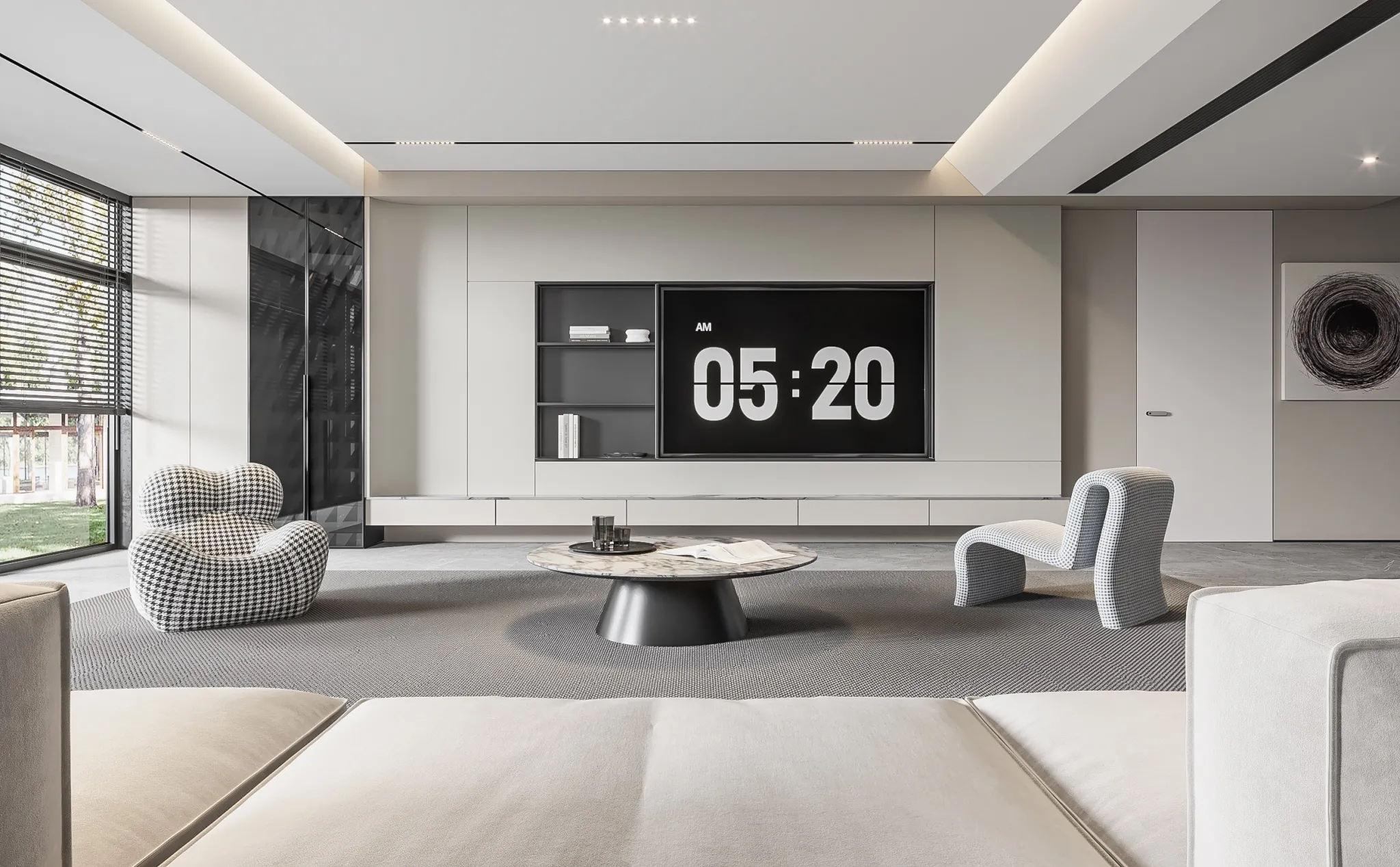 Living Room - Modern Style 3D Scenes - Interior Design - 119