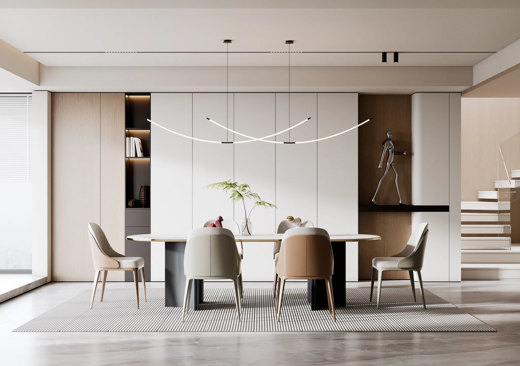 Living Room - Modern Style 3D Scenes - Interior Design - 126