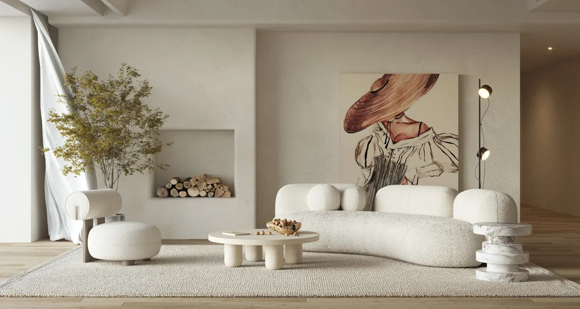 Living Room - Modern Style 3D Scenes - Interior Design - 127