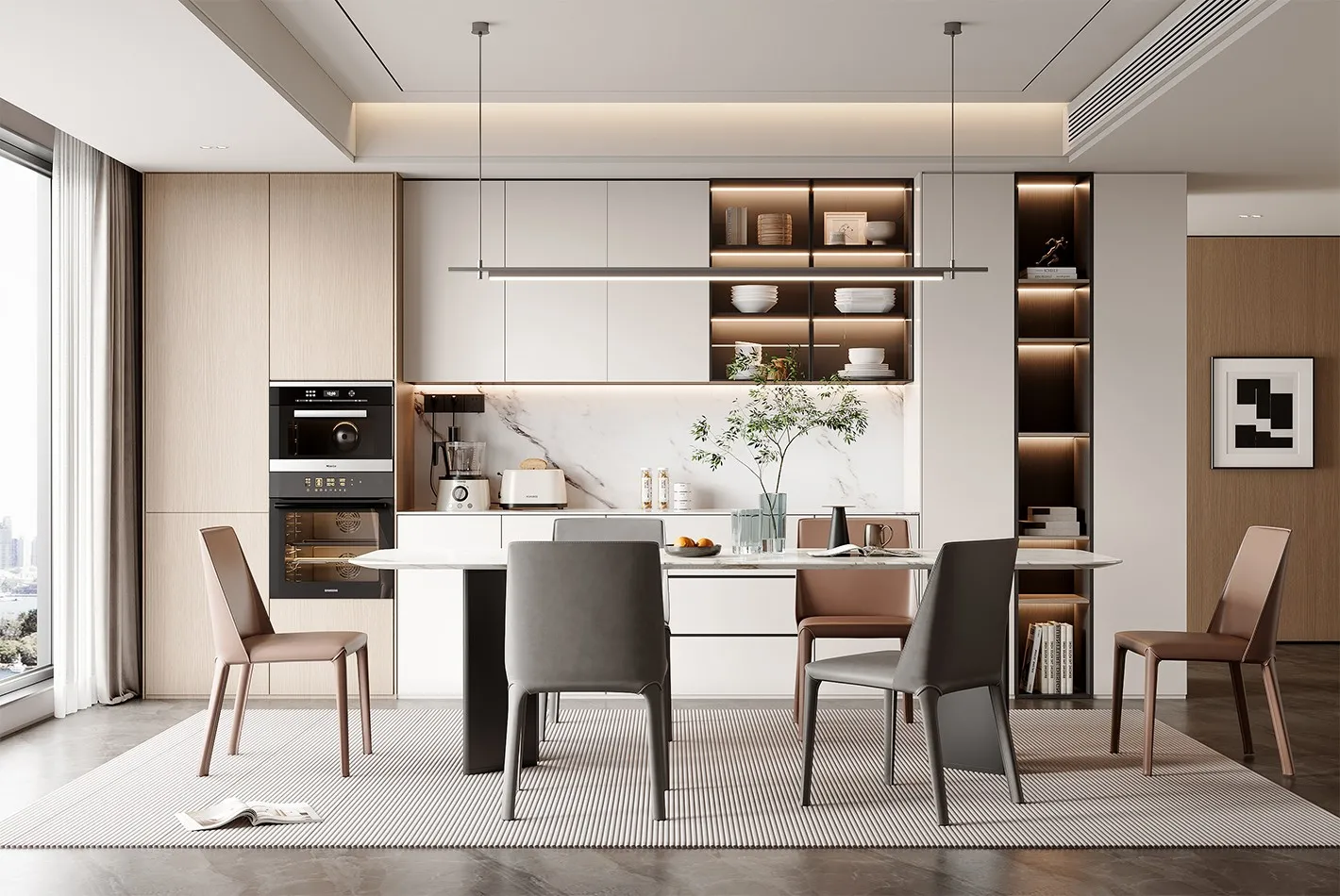 Living Room - Modern Style 3D Scenes - Interior Design - 140