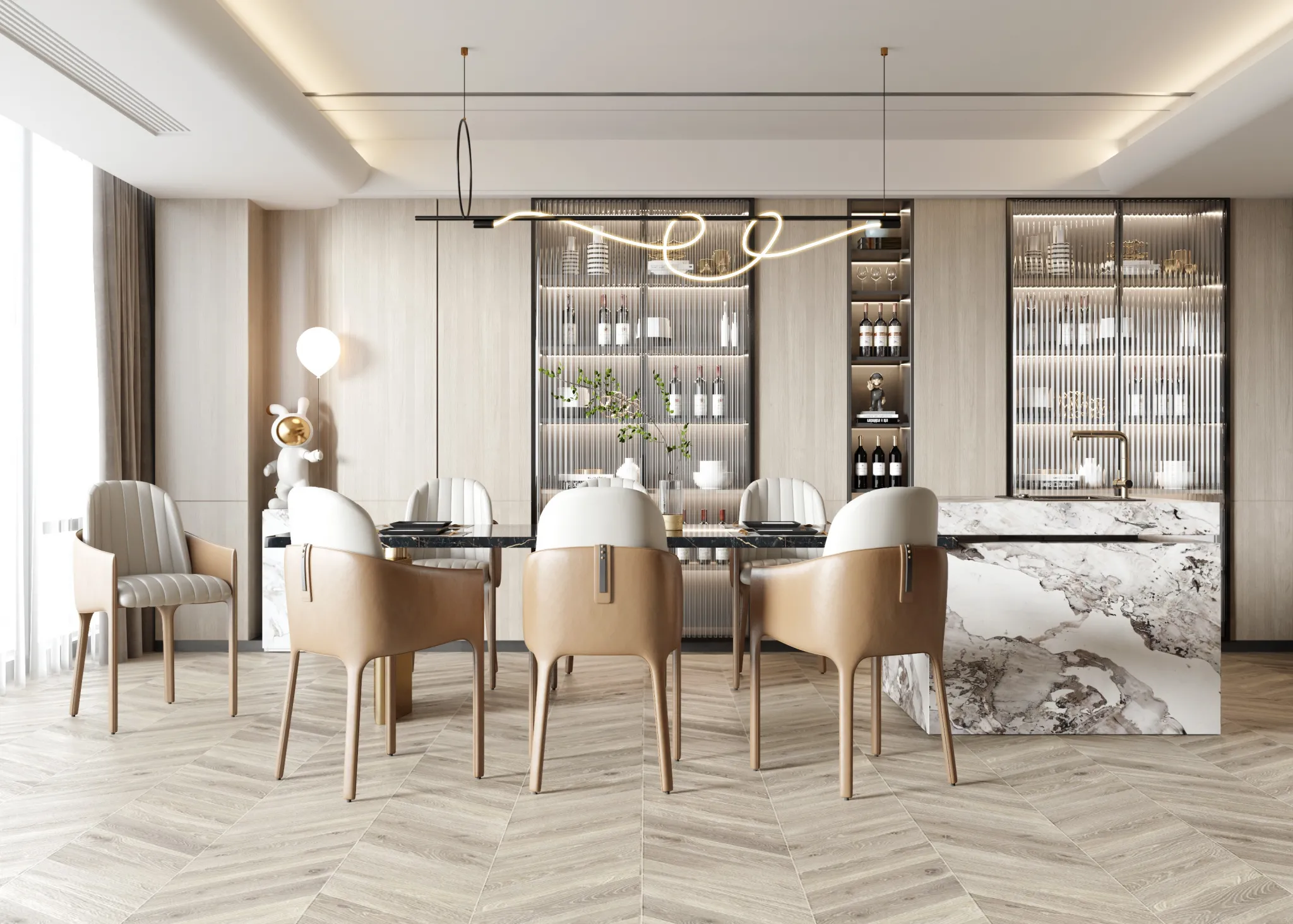 Living Room - Modern Style 3D Scenes - Interior Design - 141